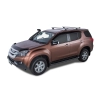 Rhino Rack JA8332 Vortex RLT600 Trackmount Silver 2 Bar Roof Rack for Isuzu MU-X LS-T 5dr SUV with Raised Roof Rail (2013 to 2021) - Track Mount