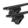Yakima TrimHD TimberLine Black 2 Bar Roof Rack for JAC T9 Dual Cab 4dr Ute with Raised Roof Rail (2024 onwards) - Raised Rail Mount