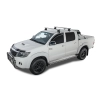 Hilux Dual Cab | Vortex 2500 Silver 2 Bar Roof Rack | Rhino-Rack