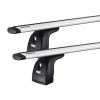 Thule 751 WingBar Rapid System Silver 2 Bar Roof Rack for Ford Transit L1H1 (V) 4dr SWB Low Roof with Factory Mounting Point (2014 onwards) - Factory Point Mount