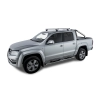 Rhino Rack JA9502 Heavy Duty RCH Silver 2 Bar Roof Rack for Volkswagen Amarok 4dr Ute with Bare Roof (2011 to 2023) - Factory Point Mount