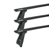 Rhino Rack JC-05065 Sportz RL210 Black 3 Bar Roof Rack for Land Rover Defender 90 3dr SUV with Rain Gutter (1990 to 2020) - Gutter Mount
