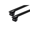 Thule 753 WingBar Evo Black 2 Bar Roof Rack for Tesla Model S with glass roof (July 2015 To 2019) 5dr Hatch with Factory Mounting Point (2015 to 2019) - Factory Point Mount