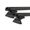 Rhino Rack JC-01317 Heavy Duty RCL Black 2 Bar Rhino-Rack Backbone Roof Rack for Jeep Wrangler JK Unlimited 4dr SUV with Rain Gutter (2007 to 2019) - Custom Point Mount