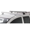 Rhino Rack JA8811 Heavy Duty RLT600 Ditch Mount Silver 1 Bar Roof Rack (Rear) for Mitsubishi Triton MQ-MR Extra Cab Ute with Bare Roof (2015 onwards) - Factory Point Mount