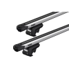 Thule SlideBar Evo Silver 2 Bar Roof Rack for GREAT WALL Haval 5dr SUV with Raised Roof Rail (2015 onwards)