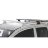 Rhino Rack JA8809 Vortex RLT600 Ditch Mount Silver 1 Bar Roof Rack (Rear) for Mitsubishi Triton MQ-MR Extra Cab Ute with Bare Roof (2015 onwards) - Factory Point Mount