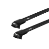 Thule WingBar Edge Black 2 Bar Roof Rack for SAAB 9-7X 5dr SUV with Raised Roof Rail (2004 to 2009)