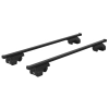 CRUZ Euro Black 2 Bar Roof Rack for Audi A6 Allroad 5dr Wagon with Raised Roof Rail (2018 onwards) - Raised Rail Mount