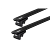 Thule WingBar Evo Black 2 Bar Roof Rack for Audi A4 Allroad 5dr Wagon with Raised Roof Rail (2019 onwards) - Raised Rail Mount