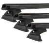 Rhino Rack JC-01316 Heavy Duty RCL Black 3 Bar Rhino-Rack Backbone Roof Rack for Jeep Wrangler JK Unlimited 4dr SUV with Rain Gutter (2007 to 2019) - Custom Point Mount