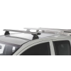 Rhino Rack JA8805 Vortex RLT600 Ditch Mount Silver 1 Bar Roof Rack (Front) for Mitsubishi Triton MQ-MR Extra Cab Ute with Bare Roof (2015 onwards) - Factory Point Mount