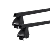Rhino Rack JA8149 Heavy Duty 2500 Black 2 Bar Roof Rack for JMC Vigus 4dr Ute with Bare Roof (2015 onwards)