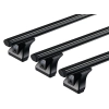 CRUZ Cargo Black 3 Bar Roof Rack for Dacia Dokker 4dr Van with Factory Mounting Point (2012 onwards) - Factory Point Mount