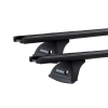 Yakima LockNLoad TrimHD Black 2 Bar Roof Rack for Ford Ranger P703 Wildtrak 4dr Ute with Raised Roof Rail (2022 onwards) - Raised Rail Mount