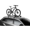 thule proride black bike carrier frame mounted roof racks galore roof mounted bike carrier