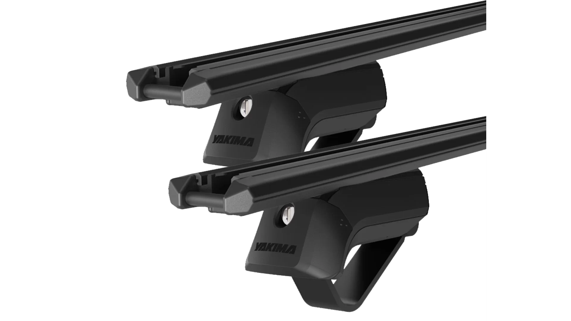 Yakima TrimHD TimberLine Black 2 Bar Roof Rack for JAC T9 Dual Cab 4dr Ute with Raised Roof Rail (2024 onwards) - Raised Rail Mount