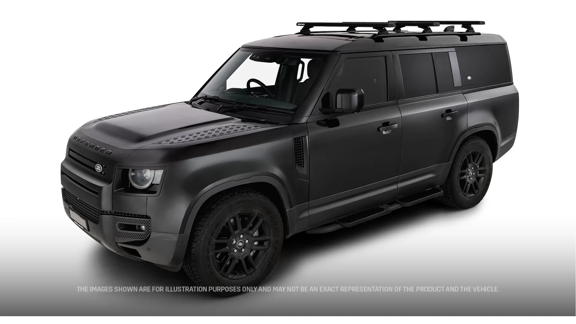 Rhino Rack JC-01927 Reconn-Deck 3 Bar Roof Rack System for Land Rover Defender 90 Gen2 3dr SUV with Factory Fitted Track (2020 onwards) - Custom Point Mount