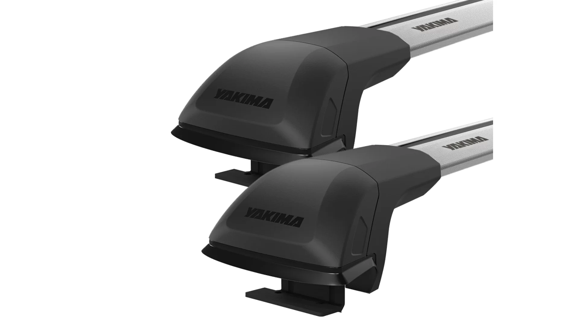 Yakima JetStream FX TimberLine Silver 2 Bar Roof Rack for HSV Colorado RG 4dr Ute with Raised Roof Rail (2018 to 2020) - Raised Rail Mount