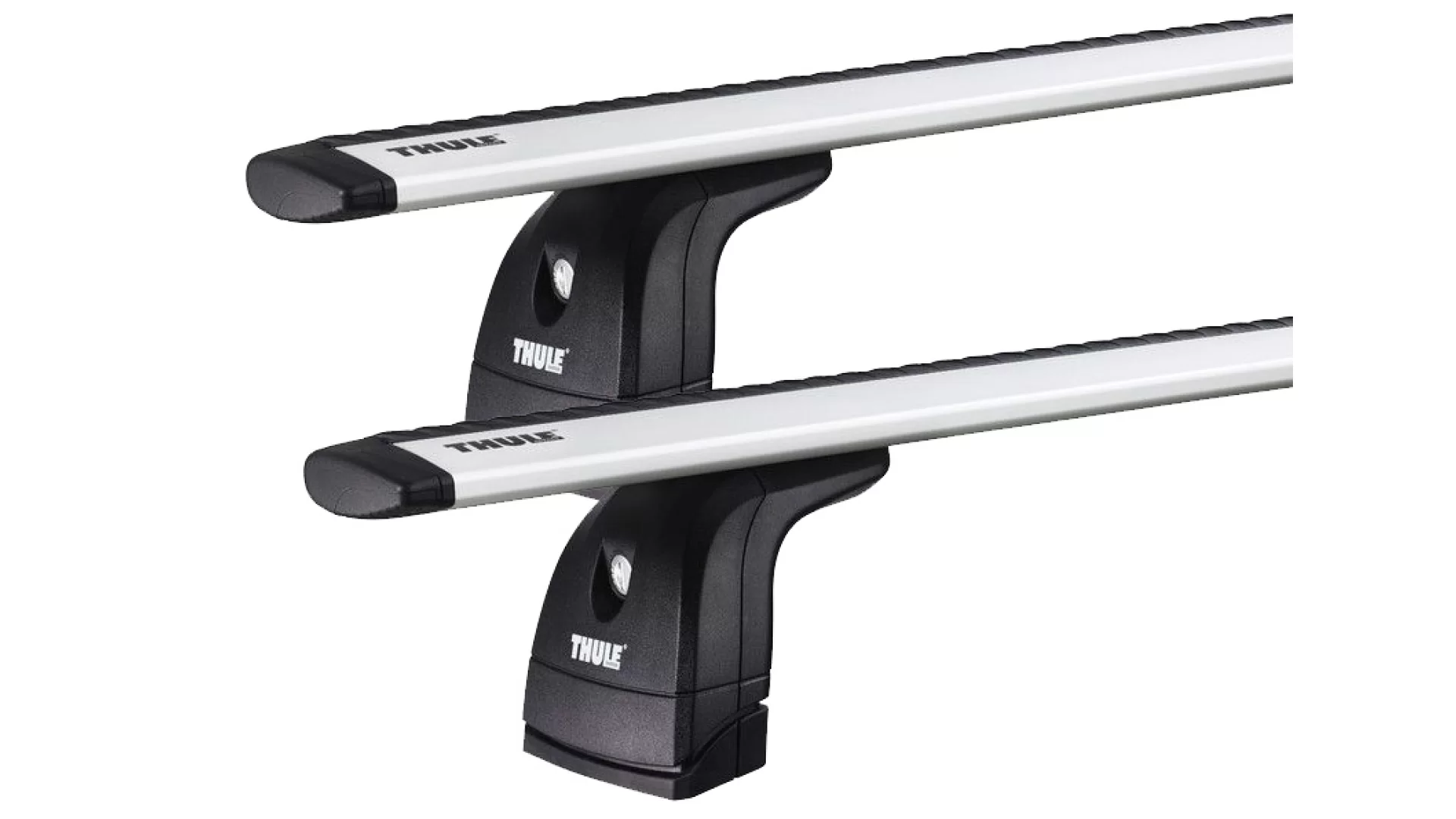 Thule 751 WingBar Rapid System Silver 2 Bar Roof Rack for Ford Transit L1H1 (V) 4dr SWB Low Roof with Factory Mounting Point (2014 onwards) - Factory Point Mount