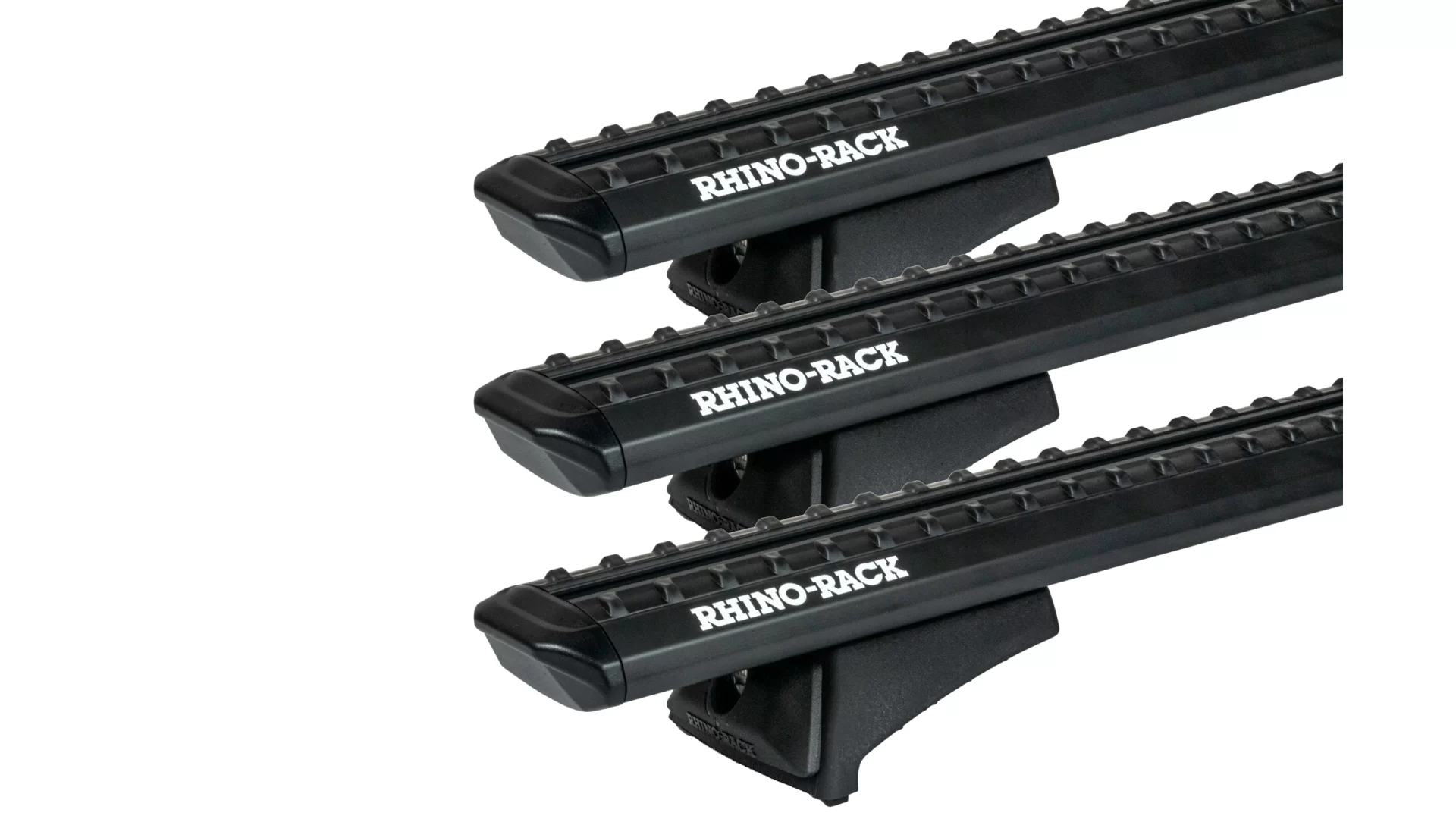 Rhino Rack JC-05209 Sportz RCL Black 3 Bar Rhino-Rack Backbone Roof Rack for Jeep Wrangler JK Unlimited 4dr SUV with Rain Gutter (2011 to 2019) - Custom Point Mount