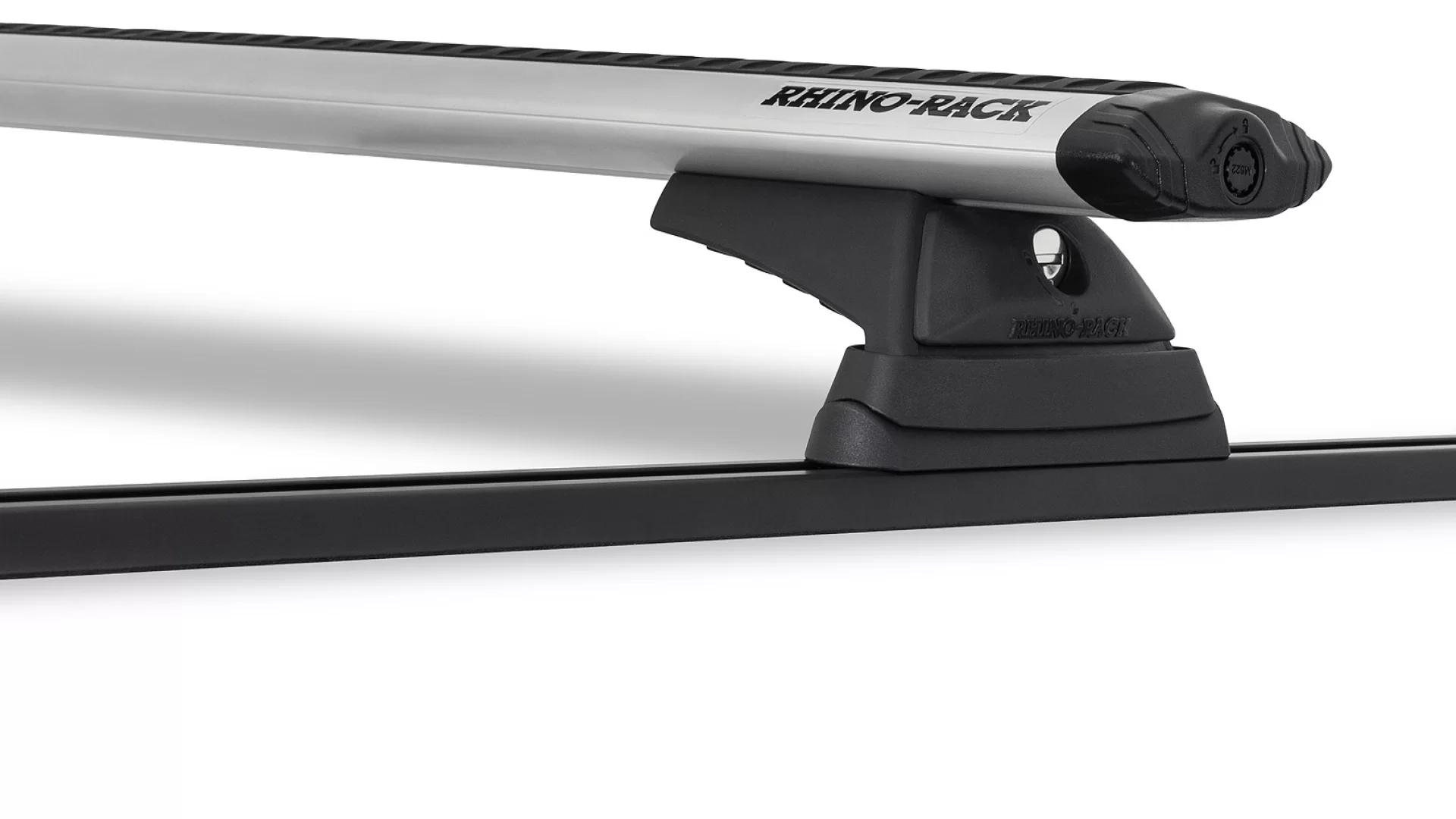 Rhino Rack JB0021 Vortex RCL Trackmount Silver 2 Bar Roof Rack for Mitsubishi Starwagon WA 5dr Wagon with Rain Gutter (1994 to 2003) - Track Mount