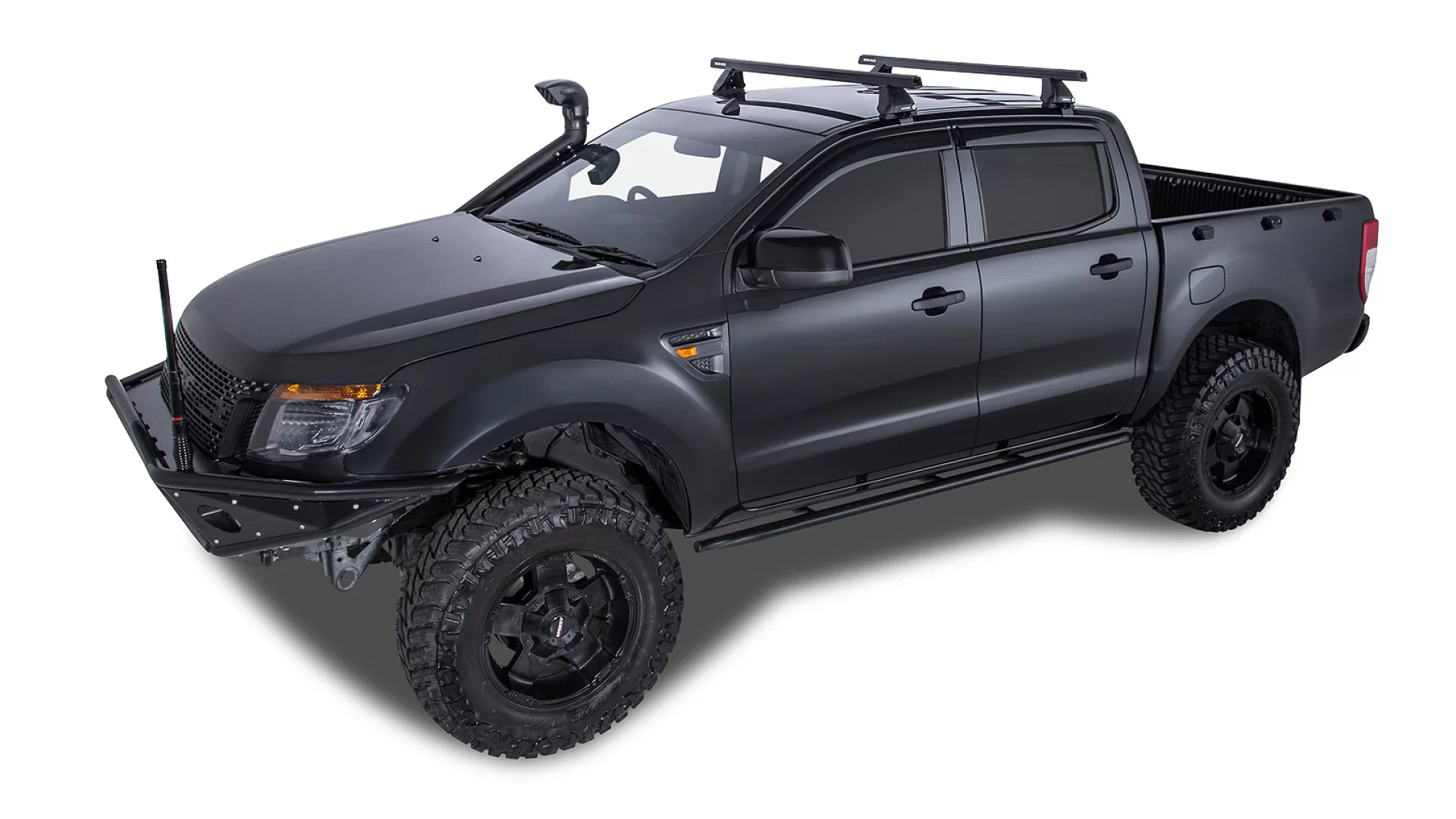 Ford Ranger PX (Double Cab) | Heavy Duty 2500 Black 2 Bar Roof Rack | Rhino-Rack
