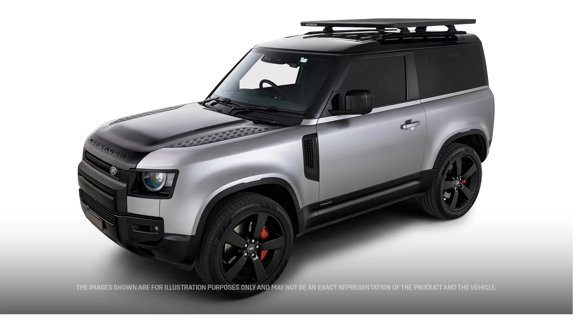 Rhino Rack JC-01595 Pioneer 6 Platform (1300mm x 1240mm) with RCL-RCH legs for Land Rover Defender 130 Gen2 5dr SUV with Factory Fitted Track (2023 onwards) - Factory Point Mount