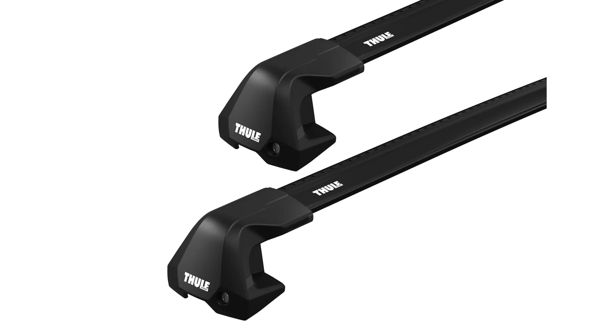 Thule 7205 WingBar Edge Black 2 Bar Roof Rack for Alfa Romeo Stelvio 5dr SUV with Flush Roof Rail (2017 onwards) - Clamp Mount