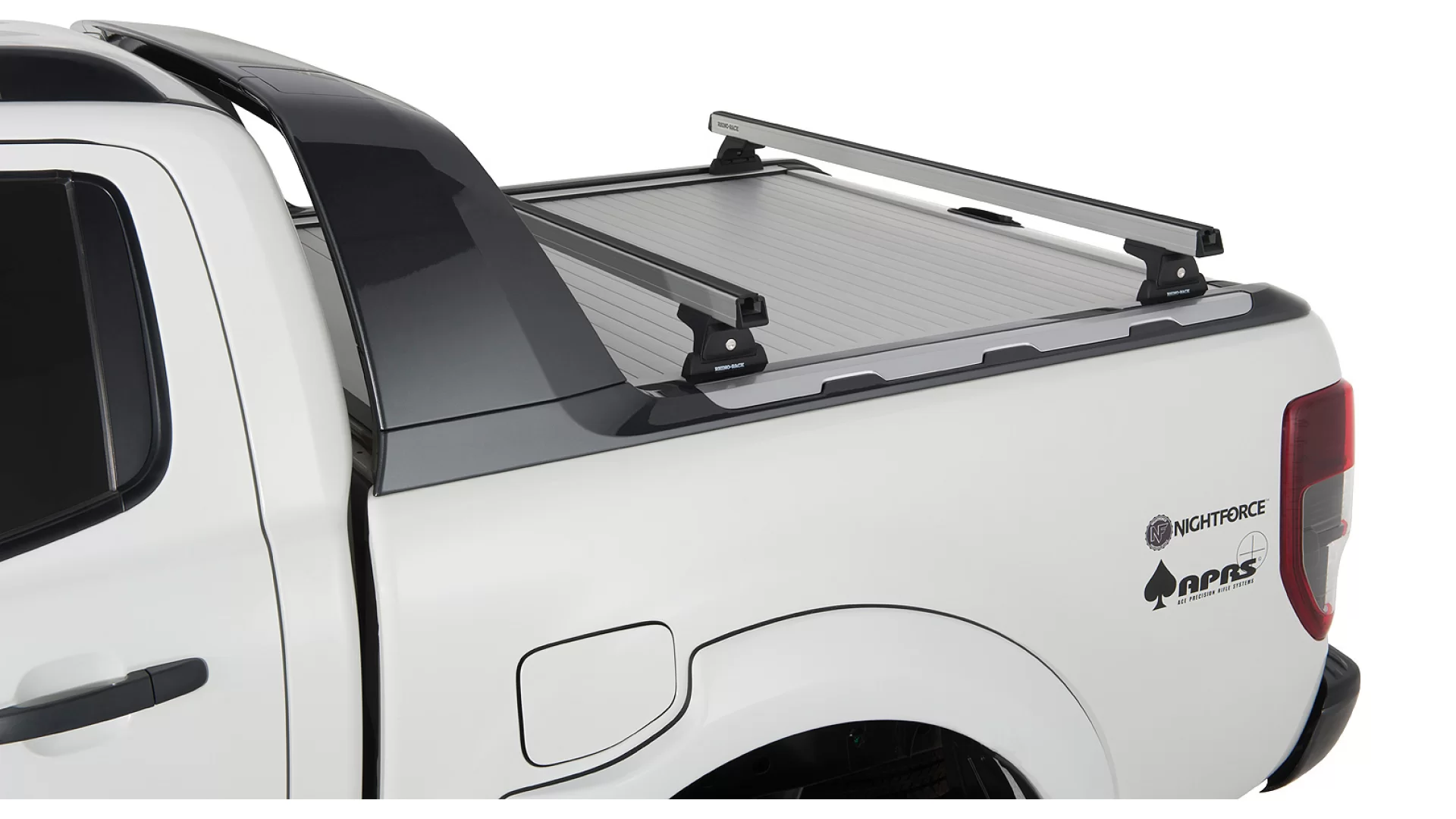 Rhino Rack JA6219 - Heavy Duty RLT600 Silver 2 Bar Roof Rack for FORD Ranger 4dr 4dr Ute from 2012