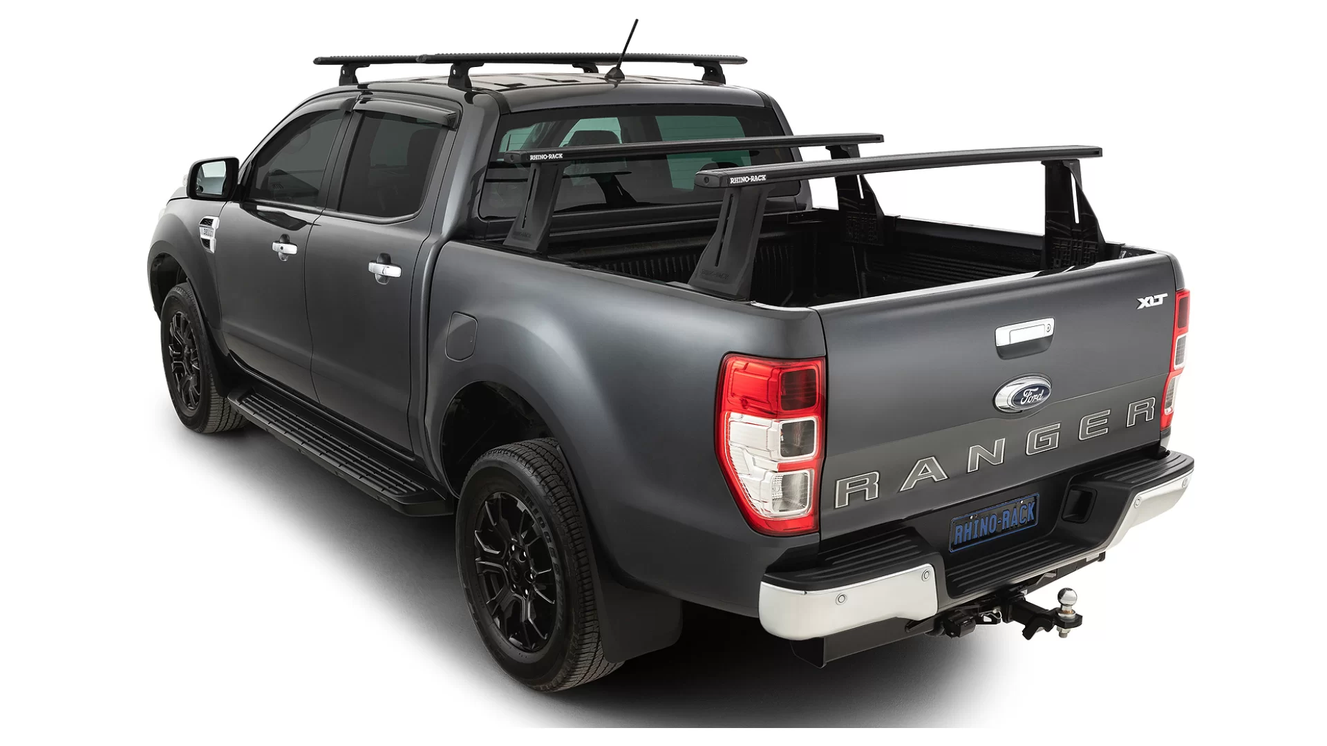 Rhino Rack JC-01582 Reconn-Deck 2 Bar Ute Tub System for Ford Ranger PX/PX2/PX3 4dr Ute Dual Cab 2011 - 2022