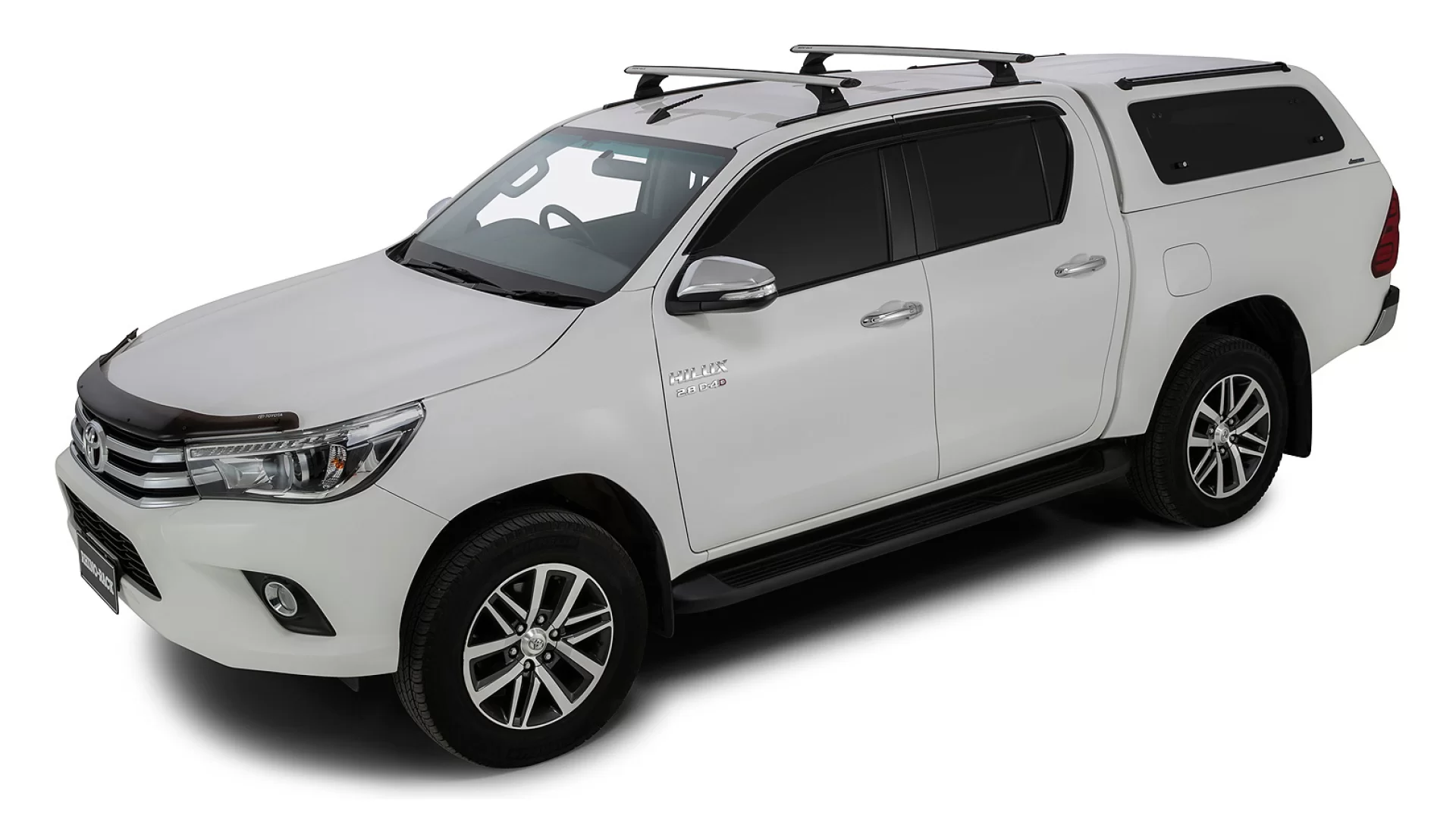 Rhino Rack JB0949 - Vortex RCH Trackmount Silver 2 Bar Roof Rack for TOYOTA Hilux 4dr 4dr Ute from 2015