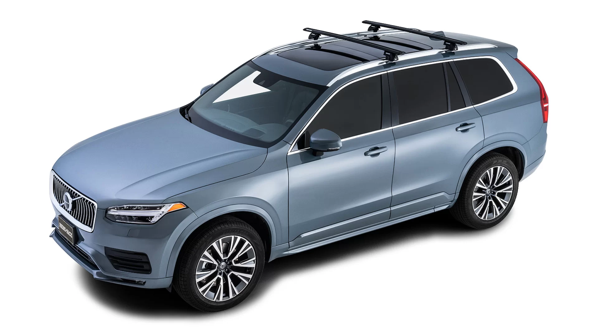 Rhino Rack JB1646 Vortex SX Black 2 Bar Roof Rack for Volvo XC90 5dr SUV with Raised Roof Rail (2015 onwards) - Flush Rail Mount
