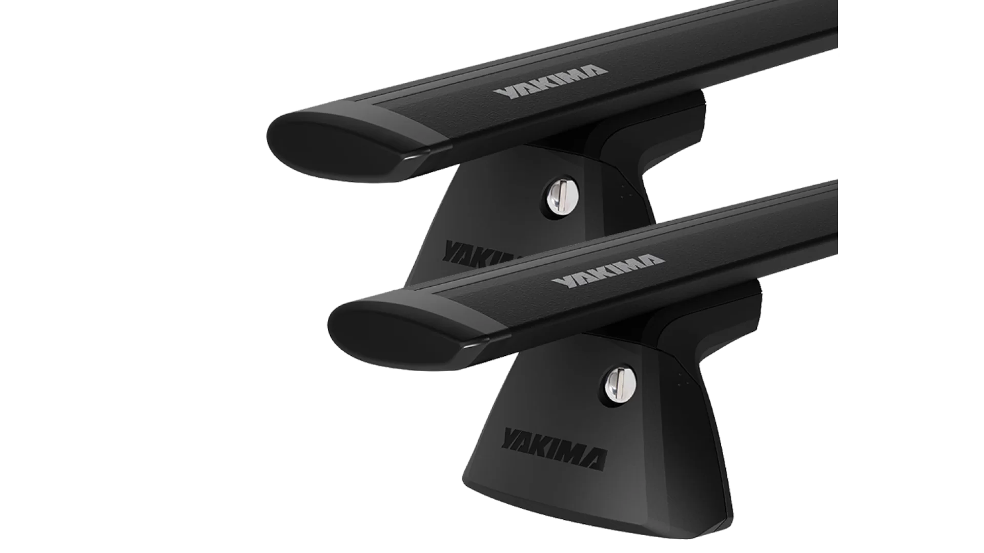 Yakima JetStream Black 2 Bar Roof Rack for Hyundai Accent LC-LS 4dr Sedan with Bare Roof (2000 to 2005) - Clamp Mount