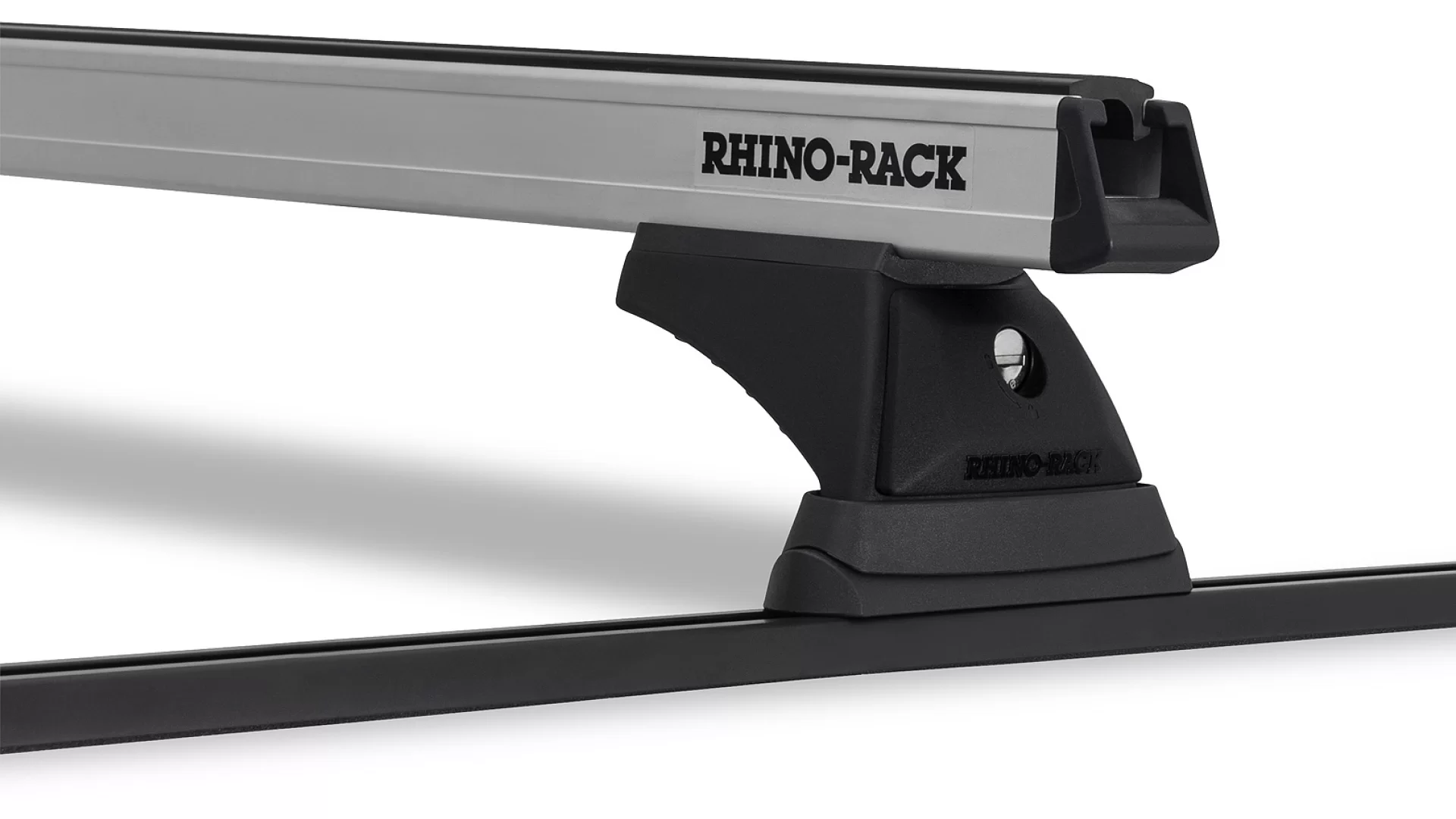 Rhino Rack JB0831 - Heavy Duty RCH Trackmount Silver 2 Bar Roof Rack for SSANGYONG Musso 4dr 4dr Ute from 2004