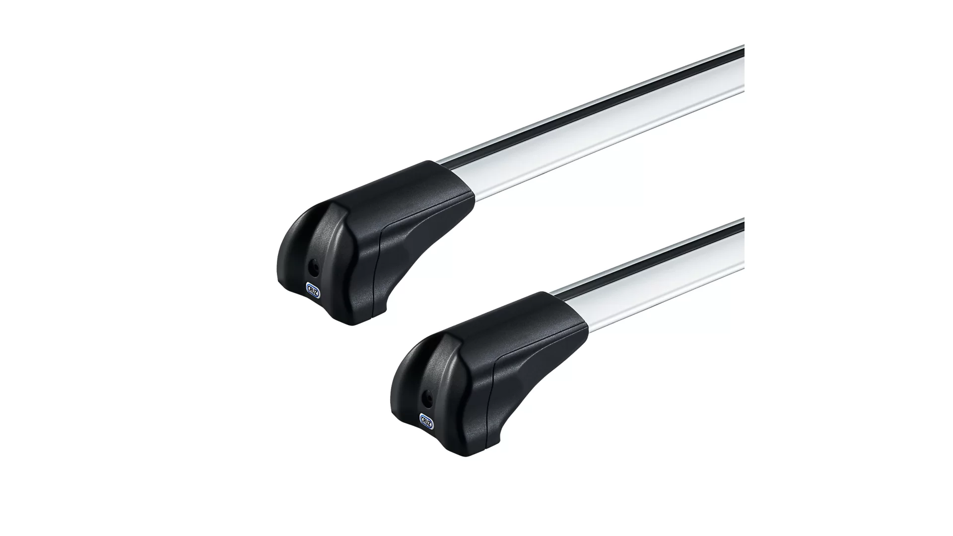CRUZ Airo Fuse Silver 2 Bar Roof Rack for Jaguar F-Pace 5dr SUV with Flush Roof Rail (2016 onwards) - Flush Rail Mount