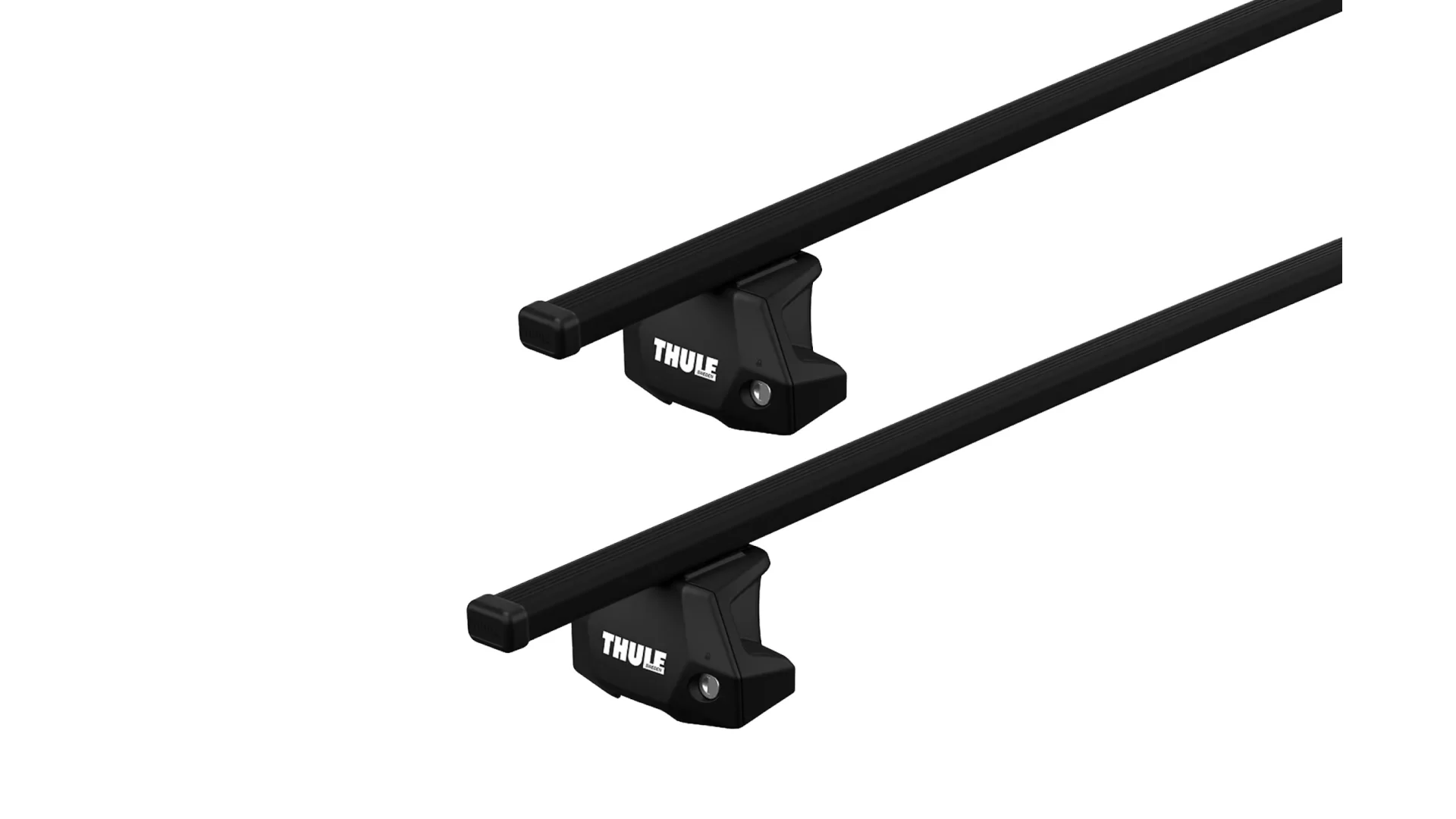 Thule 7107 SquareBar Evo Black 2 Bar Roof Rack for GMC Hummer EV 4dr Ute with Factory Mounting Point (2022 onwards) - Factory Point Mount
