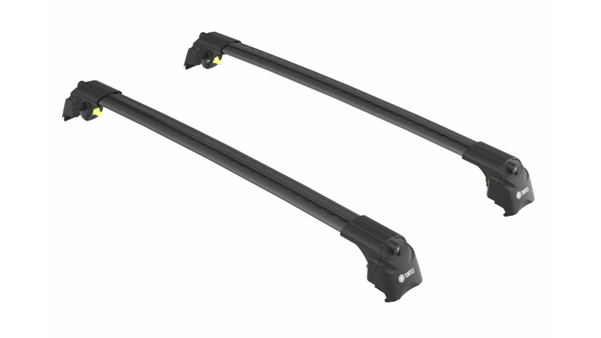 Turtle Air2 Black 2 Bar for Lexus RX 300-450 5dr SUV with Flush Roof Rail (2016 to 2019)
