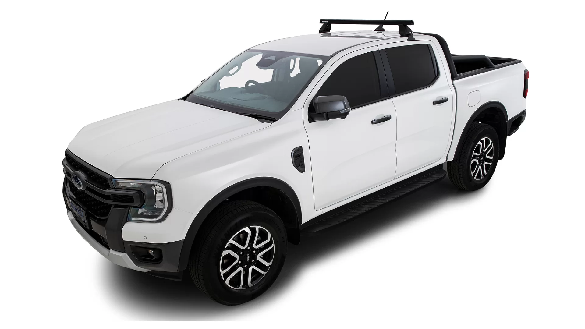 Rhino Rack JC-01546 - Heavy Duty 2500 Black 1 Bar Rear Roof Rack for FORD Ranger 4dr 4dr Ute from 2022