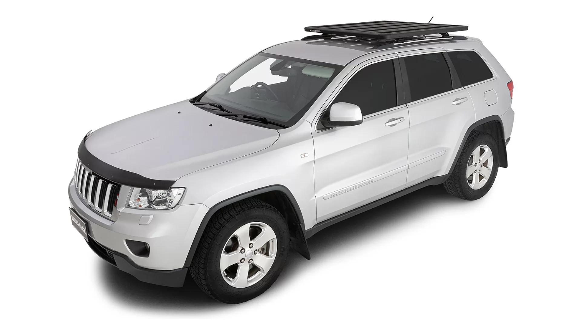 Rhino Rack JB1056 Pioneer Platform (1528mm x 1236mm) with RCL Legs for Jeep Grand Cherokee WK2 Steel Rails 5dr SUV with Flush Roof Rail (2011 onwards) - Factory Point Mount
