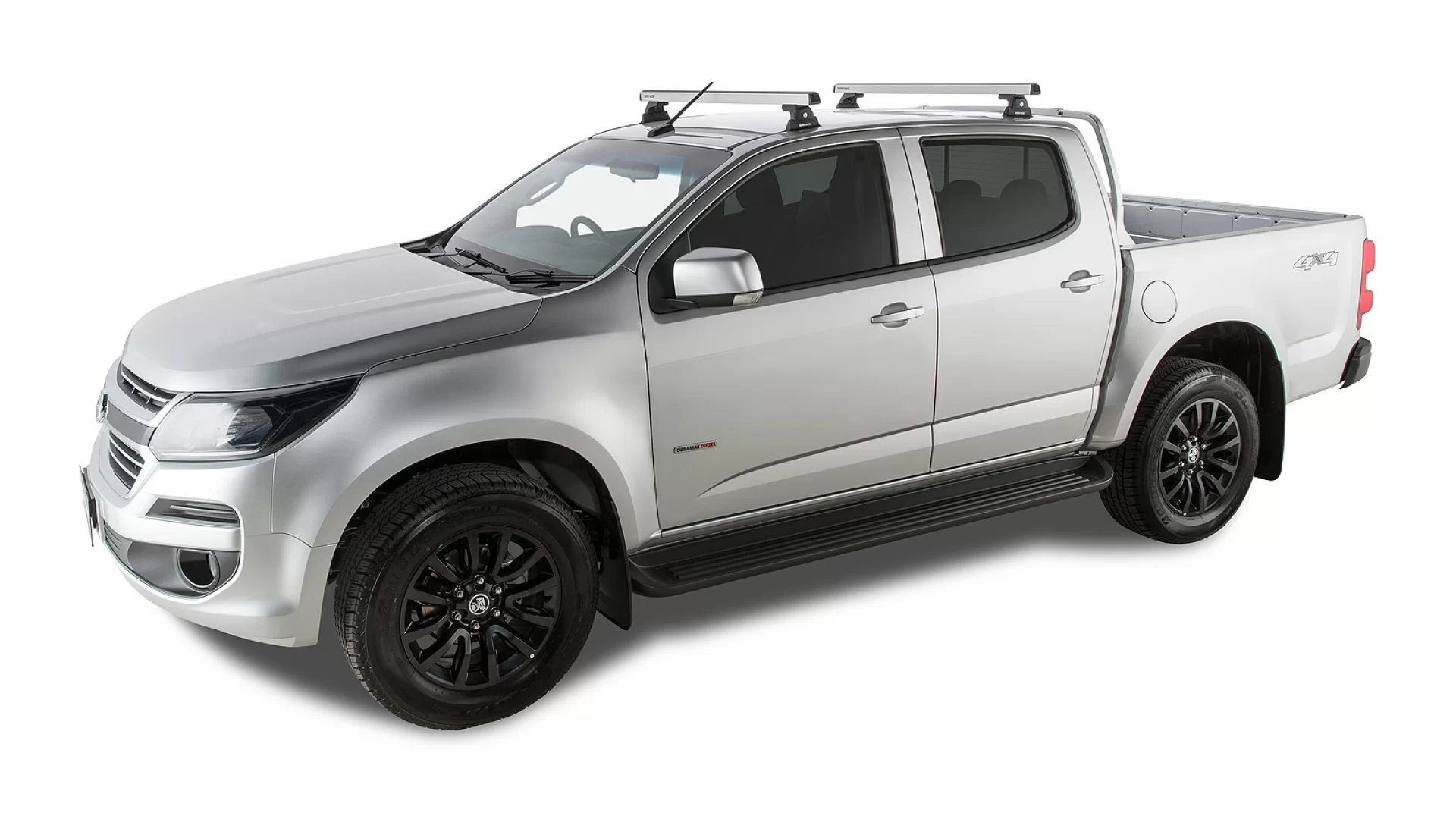 Heavy Duty RLT600 Ditch Mount Silver 2 Bar Roof Rack | Rhino-Rack