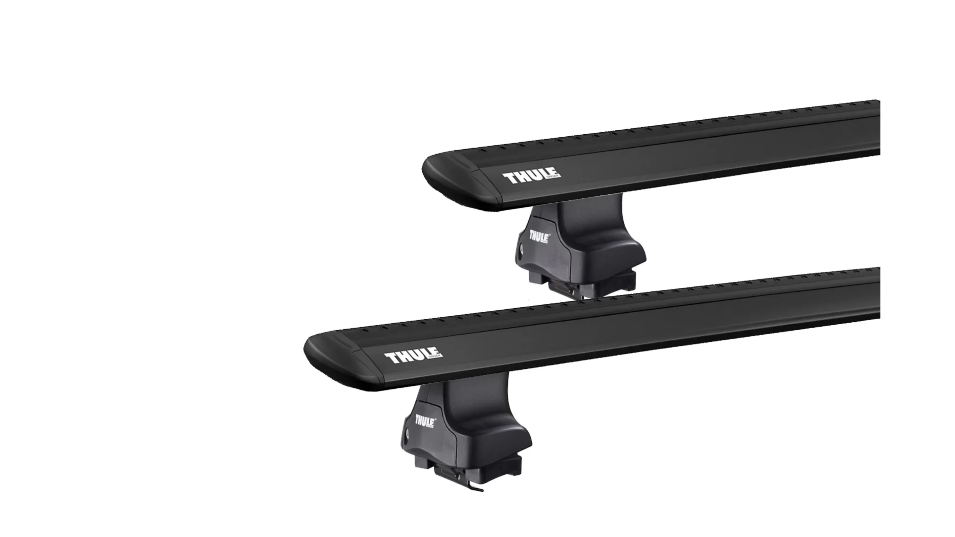 Thule 754 WingBar Evo Black 2 Bar Roof Rack for Smart Forfour 5dr Hatch with Bare Roof (2004 onwards) - Clamp Mount
