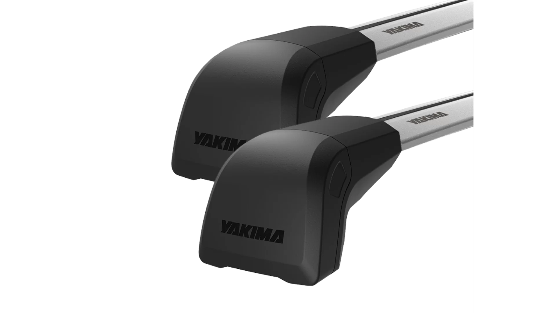 Yakima JetStream FX Silver 2 Bar Roof Rack for Dodge Avenger JS 4dr Sedan with Bare Roof (2007 to 2010) - Clamp Mount