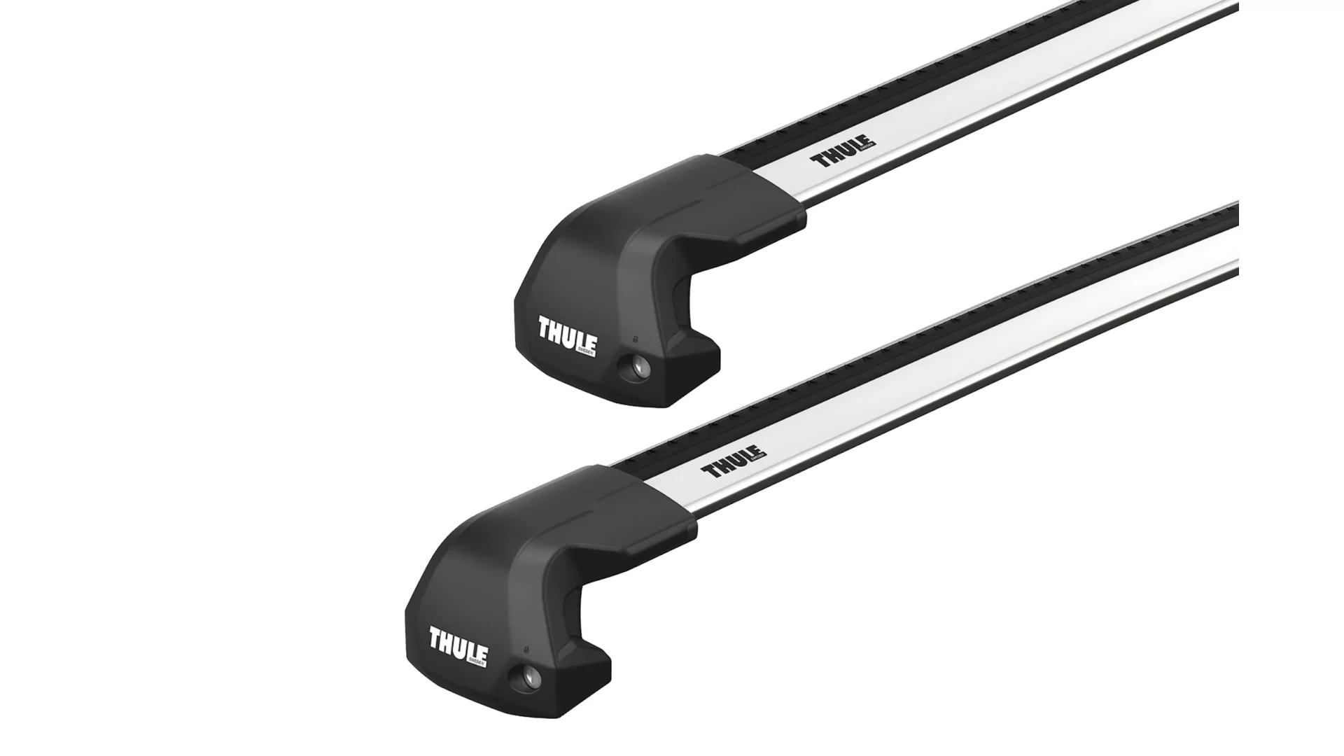 Thule WingBar Edge Silver 2 Bar Roof Rack for RENAULT Clio 5dr Hatch with Factory Mounting Point (2005 to 2012)