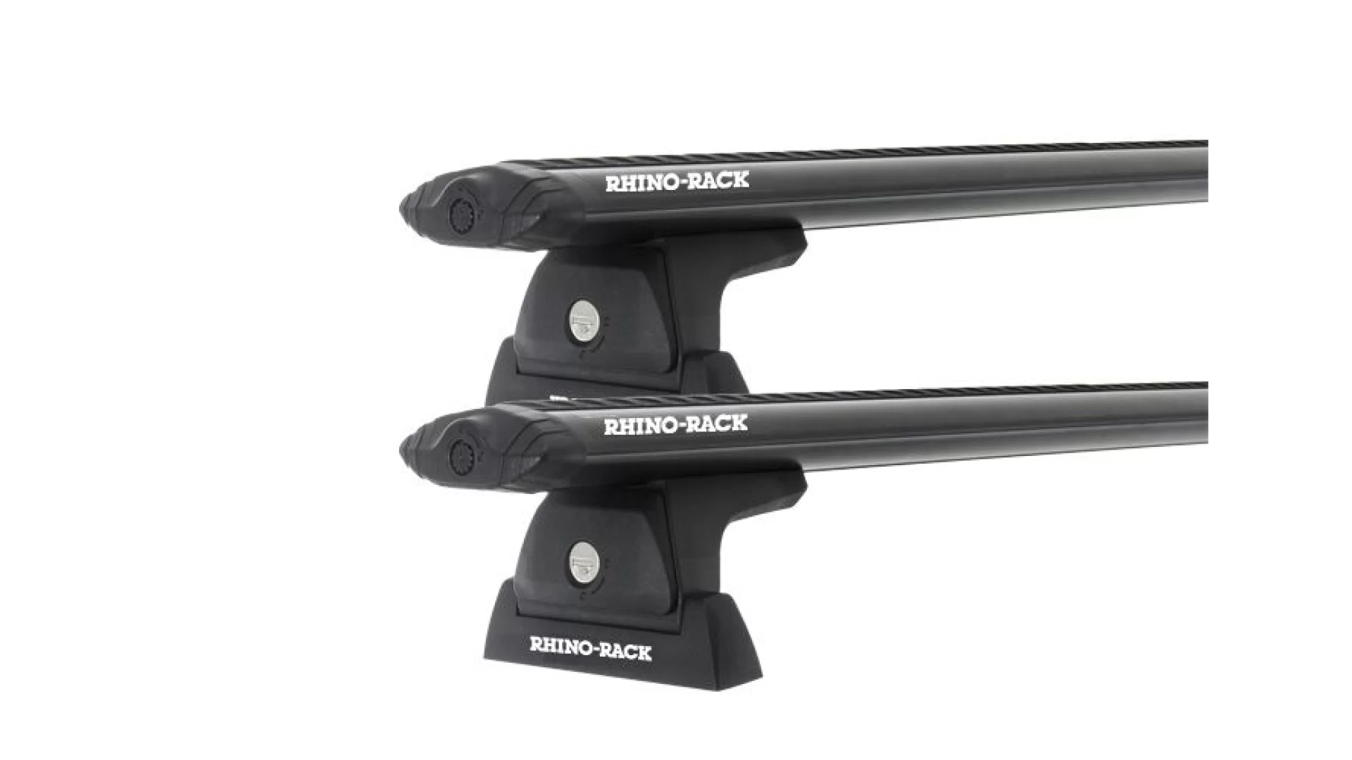 Rhino Rack JA8636 Vortex RLT600 Ditch Mount Black 2 Bar Roof Rack for NISSAN Navara 4dr Ute with Bare Roof (2021 onwards)