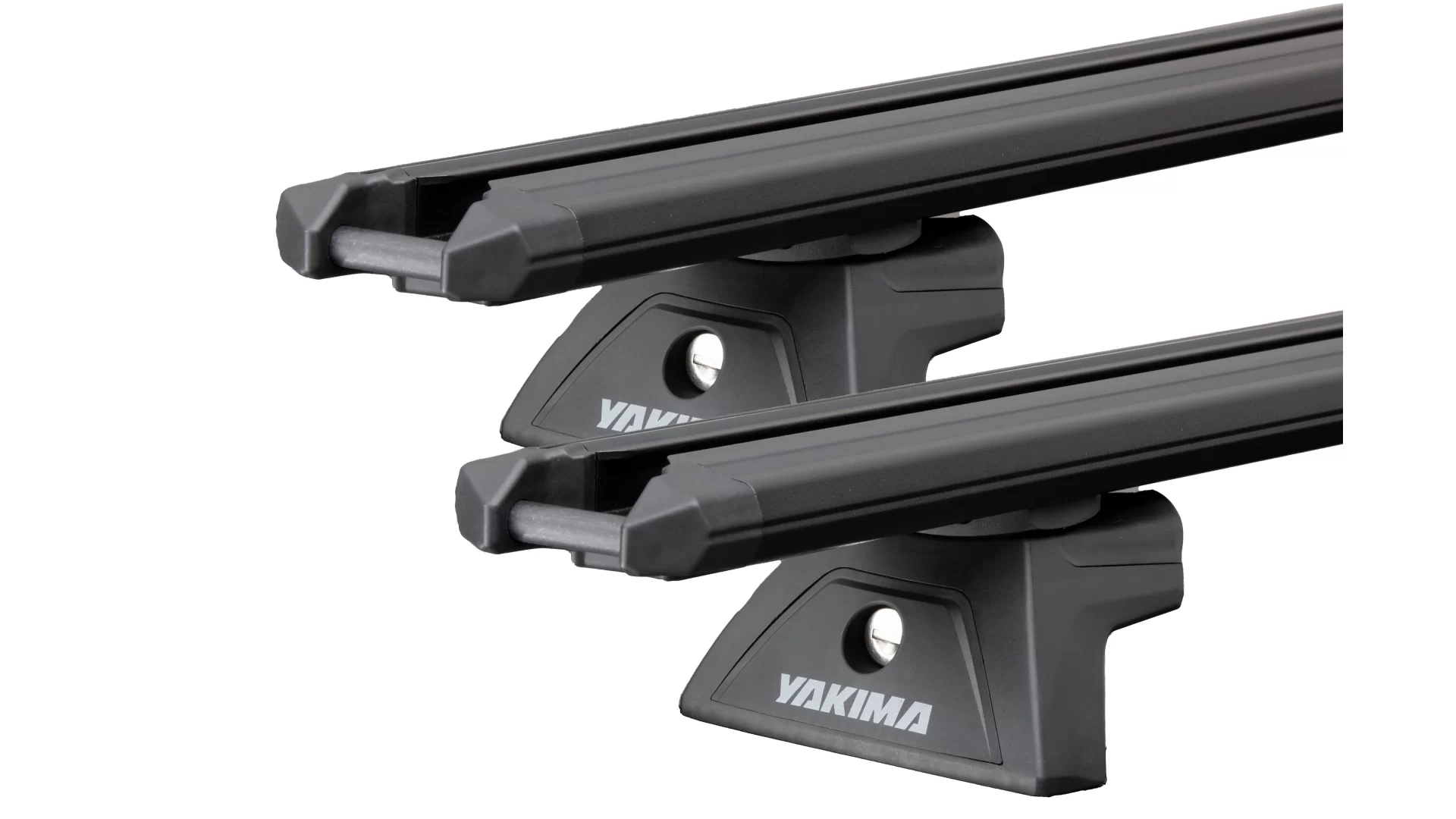 Yakima LockNLoad TrimHD Black 2 Bar Roof Rack for Audi A4 Allroad 5dr Wagon with Raised Roof Rail (2019 onwards) - Raised Rail Mount