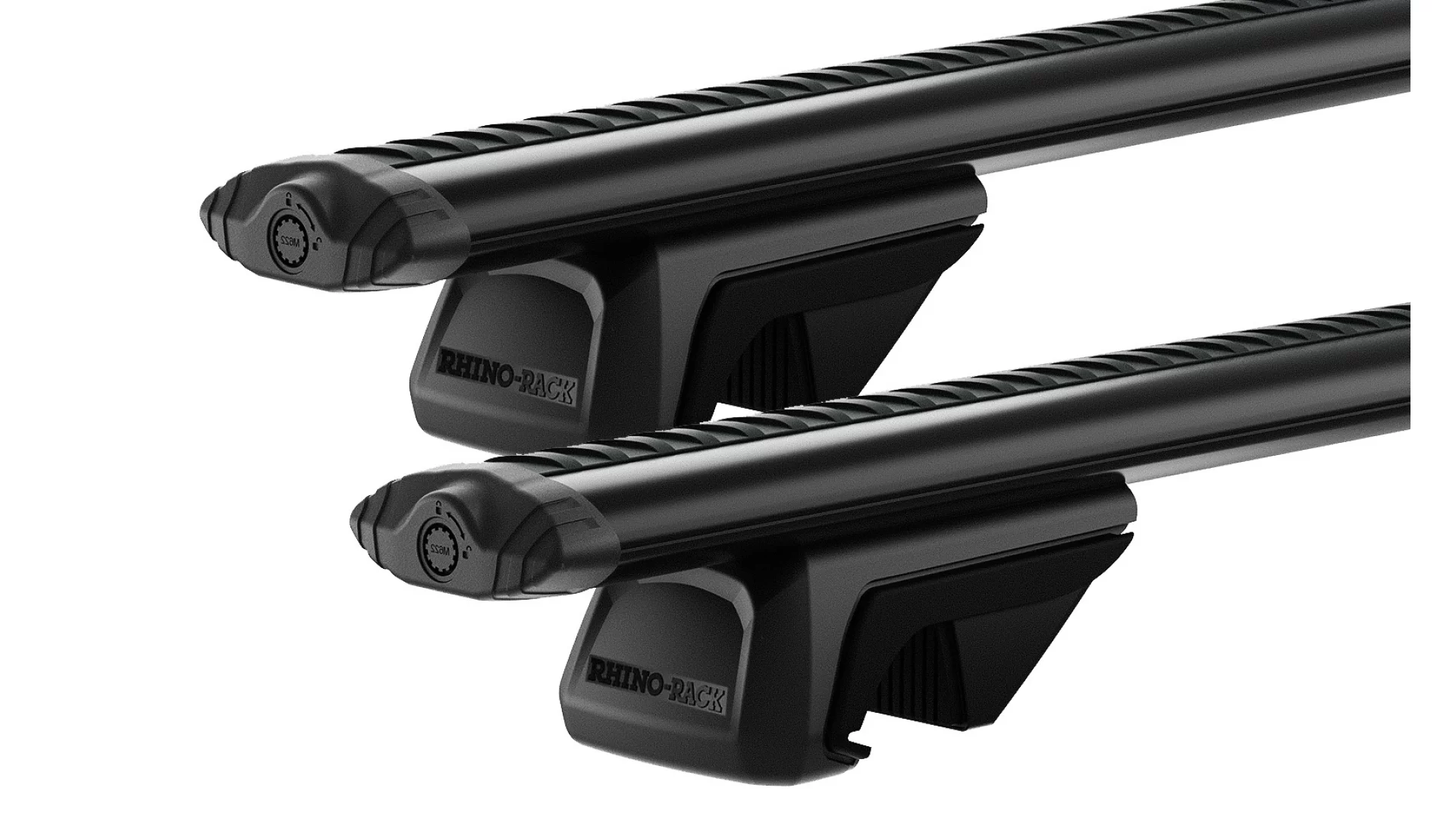 Rhino Rack JC-01532 Vortex RX Black 2 Bar Roof Rack for Audi A4 Allroad 5dr Wagon with Raised Roof Rail (2019 onwards) - Raised Rail Mount