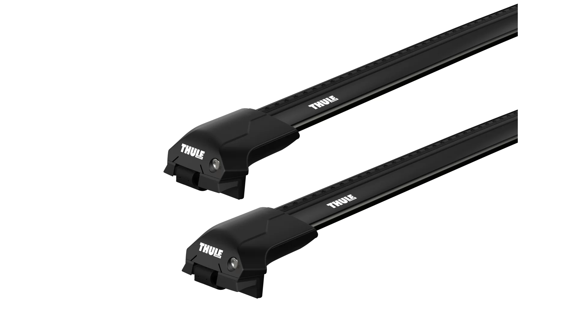 Thule WingBar Edge Black 2 Bar Roof Rack for Audi A4 Allroad 5dr Wagon with Raised Roof Rail (2019 onwards) - Raised Rail Mount