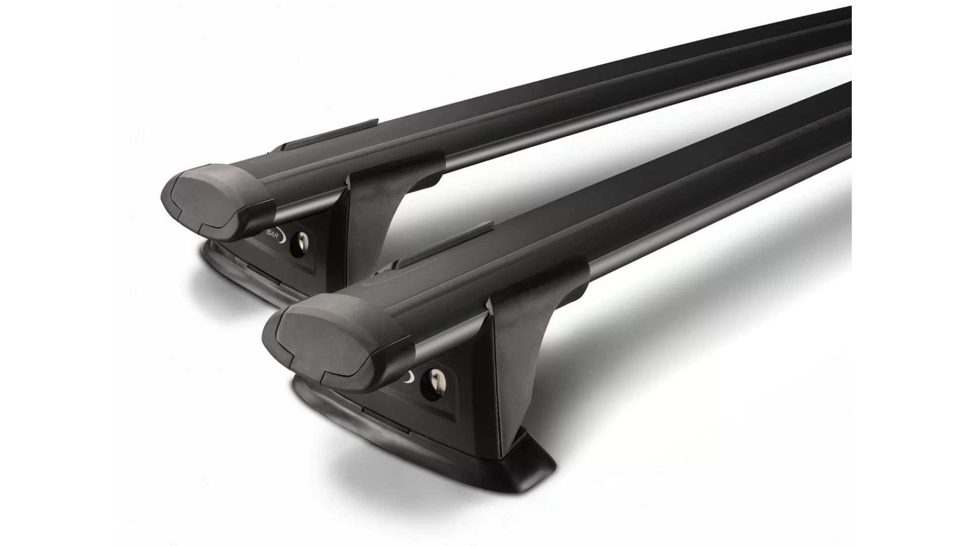 Yakima Aero ThruBar Black 2 Bar Roof Rack for Subaru Crosstrek GU 5dr SUV with Raised Roof Rail (2023 onwards) - Raised Rail Mount