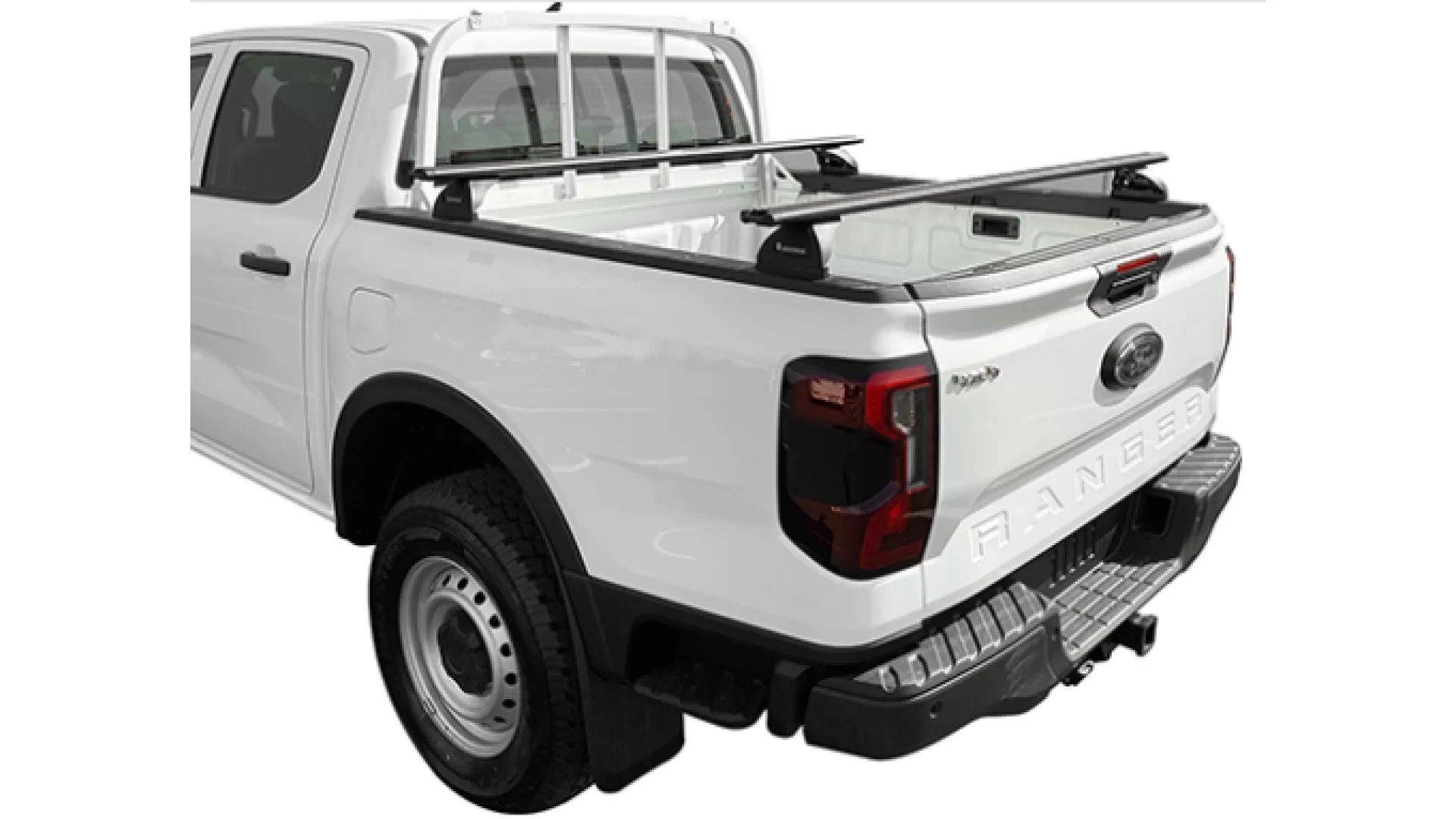 Yakima LNL TrimHD Black 2 Bar Roof Rack for Ford Ranger P703 4dr Ute with Bare Roof (2022 onwards) - Factory Point Mount